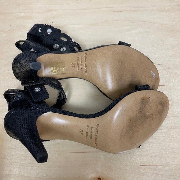 Isabel Marant Laser-Cut Ankle Strap Sandals - Picture 6 of 8